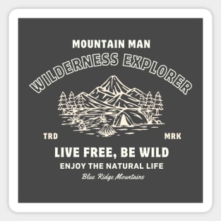 Mountain Man Wilderness Explorer Hiking Camping Outdoorsman Sticker